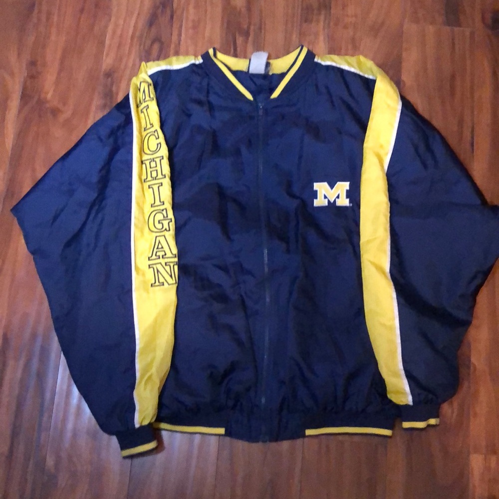 Men’s Champs Michigan College windbreaker zipup XL